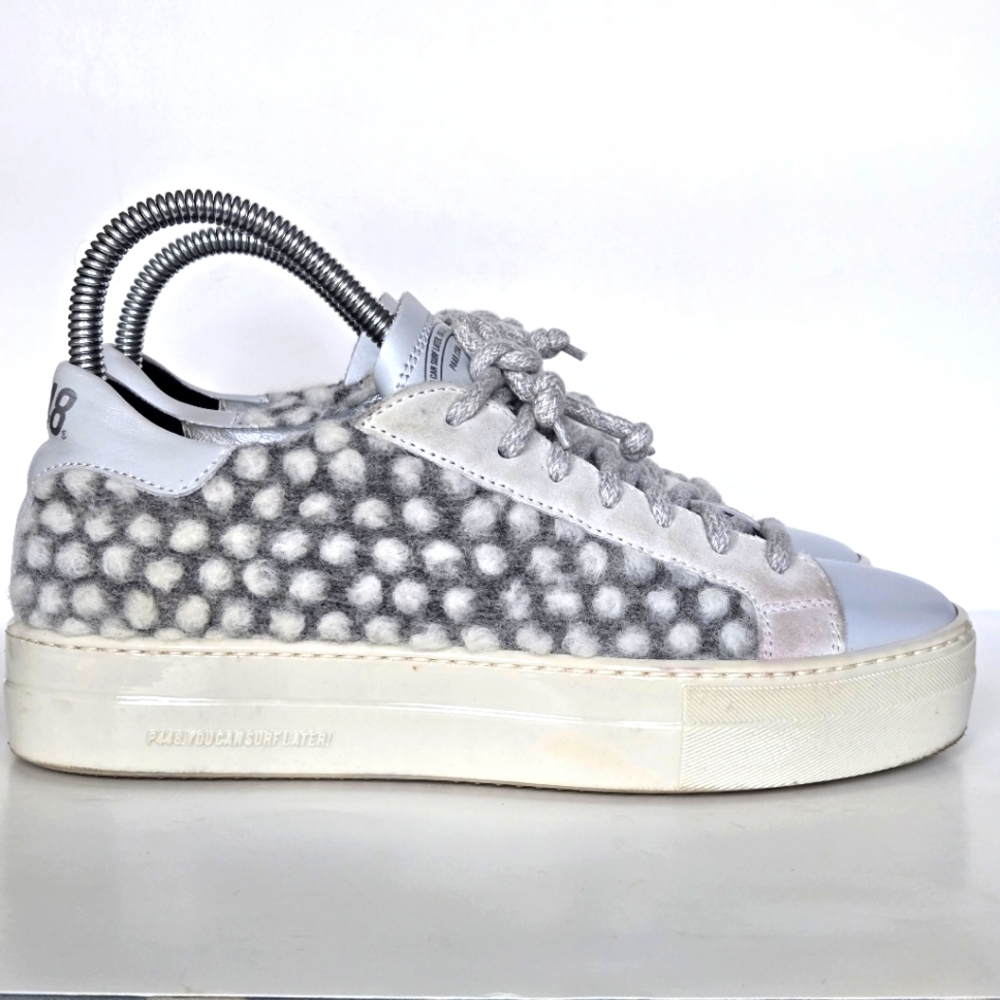 P448 Women's Thea Low Top Sneaker in Grey Sz 38